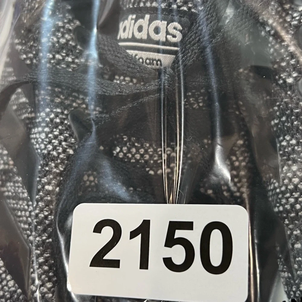 Adidas Size 12 Cloudfoam Black Cotton Knit Sneaker